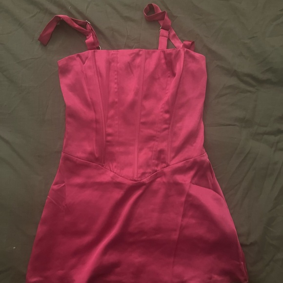 Princess Polly Dresses & Skirts - Pink satin mini Princess Polly dress